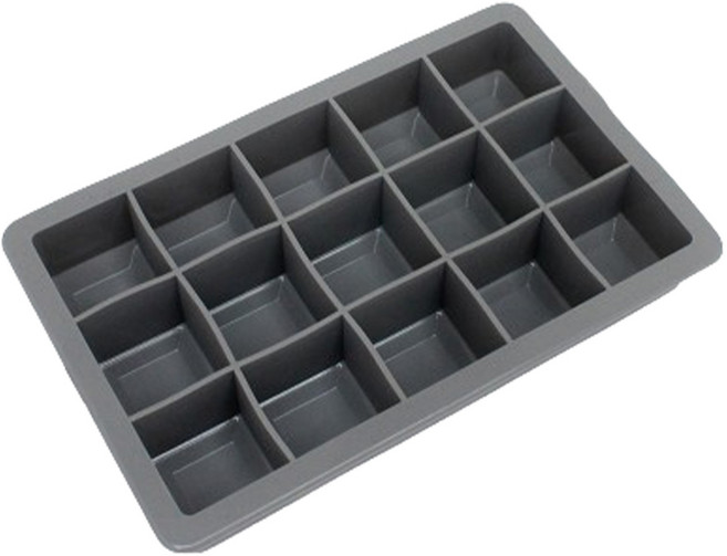 가쯔 파스텔 실리콘 아이스 큐브 얼음틀 사각 15구, 그레이, 1개