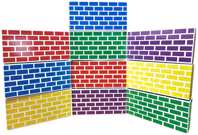 나우에듀 컬러 종이벽돌 5종 x 2p 세트 10p, 빨강 + 노랑 + 파랑 + 초록 + 보라, 1세트