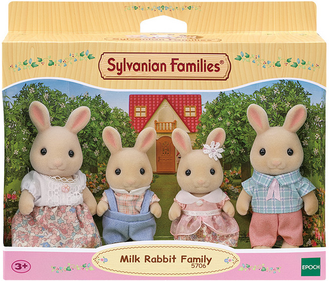 실바니안패밀리 밀크토끼 가족 인형 5706, 150mm, 혼합색상, 1세트