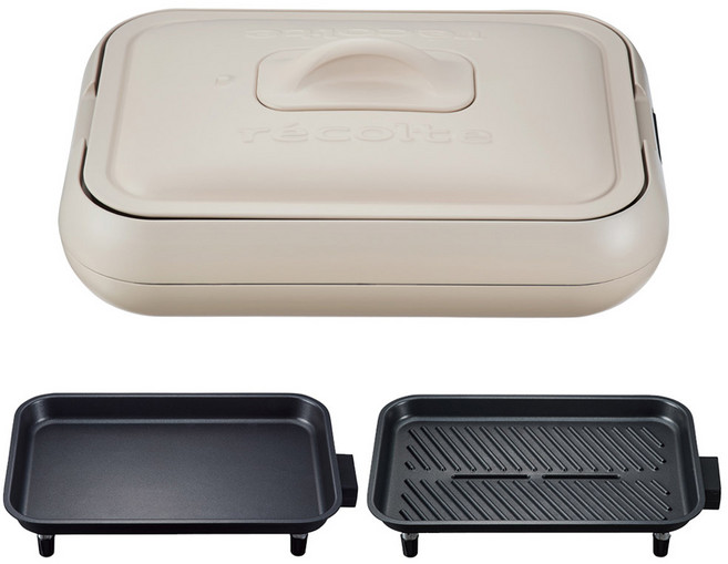 레꼴뜨 핫플레이트 전기그릴, RHP-1(W)(크림화이트)
