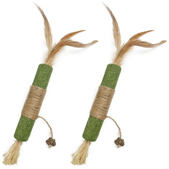 둥둥펫 고양이 캣닢 마따따비 스틱 장난감, 혼합색상, 2개