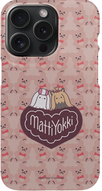 마띠&요끼 하트라벨패턴 슬림 하드 휴대폰 케이스