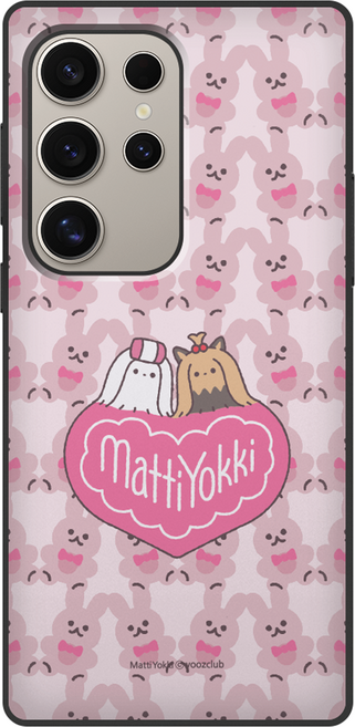 마띠앤요끼 하트 라벨패 턴 마그네틱 카드수납 범퍼 휴대폰 케이스