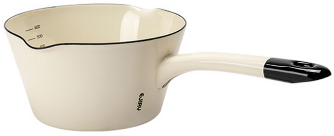 에지리 인덕션 레모 법랑 밀크팬, 14cm, 프림아이보리, 1개