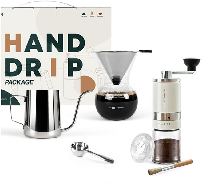 칼딘 홈카페 핸드 드립 패키지 D4 세트, 커피용품 5p, 1세트