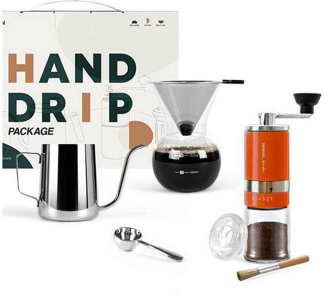 칼딘 홈카페 핸드 드립 패키지 D4 세트, 커피용품 5p, 1세트