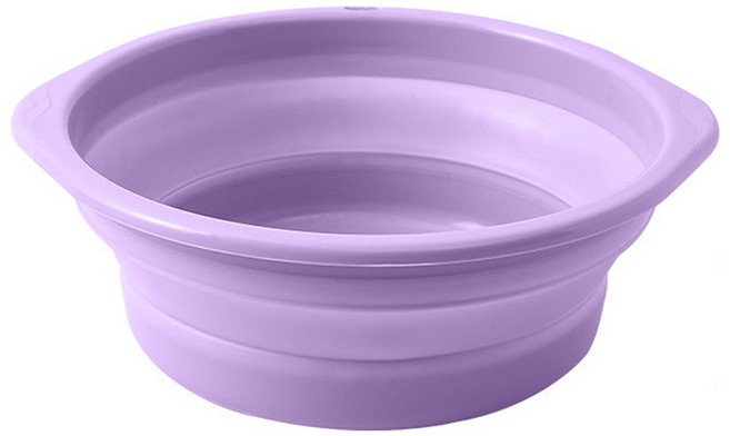 메오 공간활용 자바라 다용도 접이식 대야 L, 퍼플, 1개