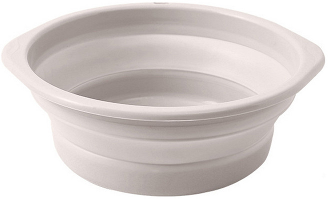 메오 공간활용 자바라 다용도 접이식 대야 M, 베이지, 1개