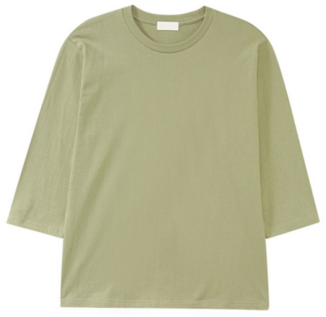 조군샵 남성용 통기성 베이직 라운드 7부 티셔츠 T7332