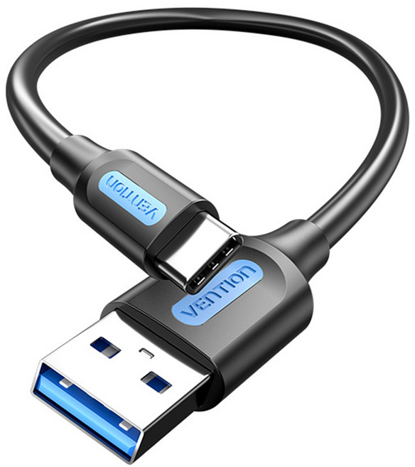 벤션 USB 3.2 A타입-C타입 10Gbps 초고속 케이블, 블랙, 1개, 0.25m