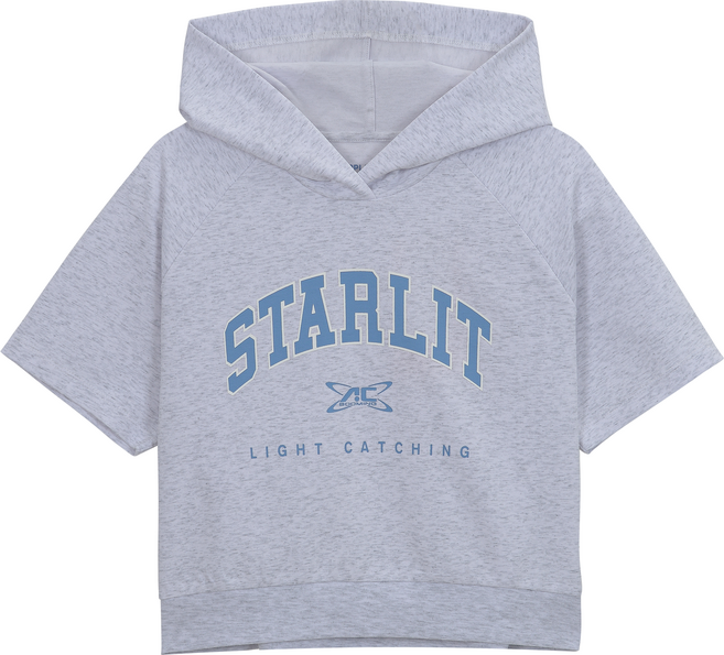 애플핑크 여아용 라글란 크롭 후드 티셔츠 T363