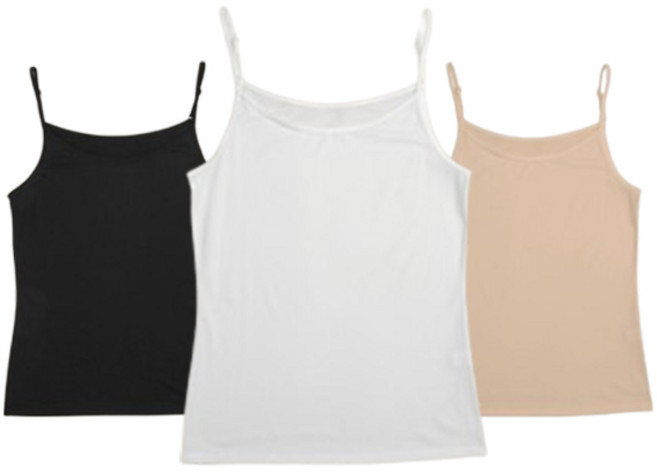 컴테이션 여성용 소프트 끈조절 캐미솔 3P