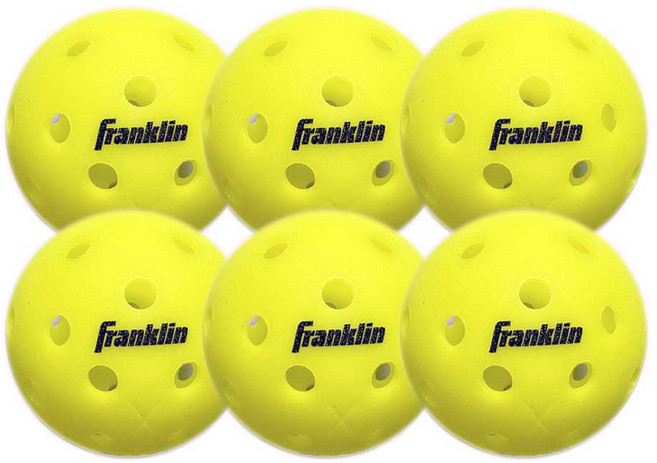 Franklin X-40 匹克球 52843X, 6個, 螢光黃色