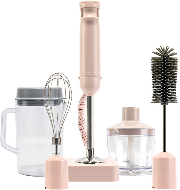 도깨비방망이 에어슬림 핸드블렌더 세트 로즈핀치핑크, SHB2300 - 핸드블렌더