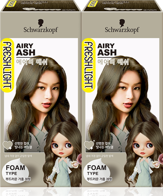 FRESHLIGHT 富麗絲 乳霜染髮劑, Airy Ash, 2盒