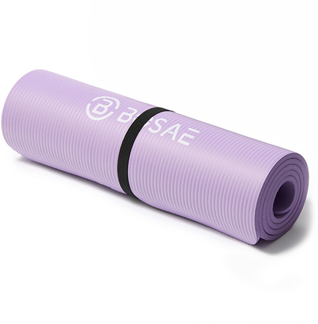 보새 NBR 요가매트 + 전용 스트랩 세트, 퍼플, 1세트