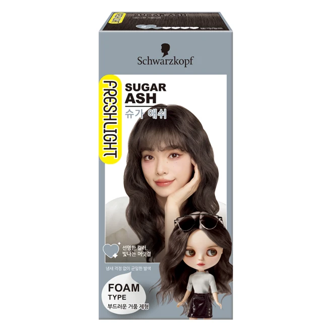 프레쉬라이트 폼 헤어 컬러 염색제, 슈가애쉬, 1개 - 쿠팡