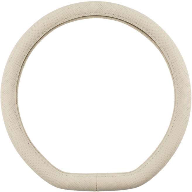 벤딕트 타공 자동차 핸들커버 D컷, 코튼베이지