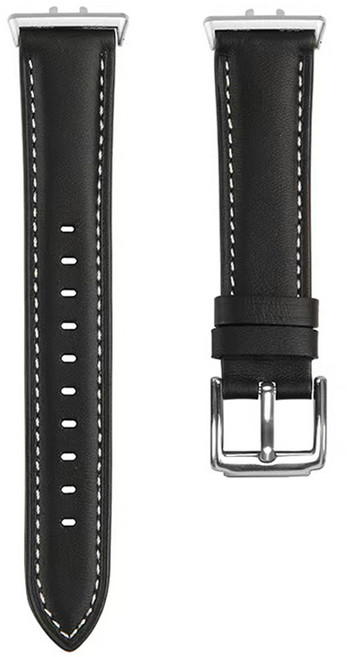 하마테 스티치 가죽스트랩, 블랙, 1개