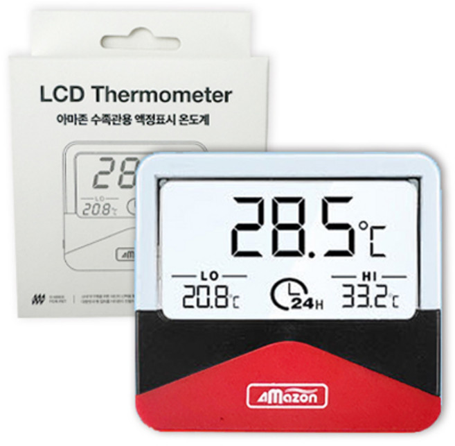 아마존 수족관용 LCD 온도계 T-203, 1개