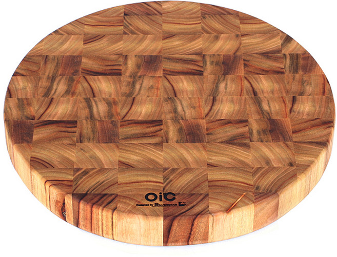 OIC 실버스타 오아이씨 앤드그레인 캄포 나무도마 원형, 혼합색상, 1개