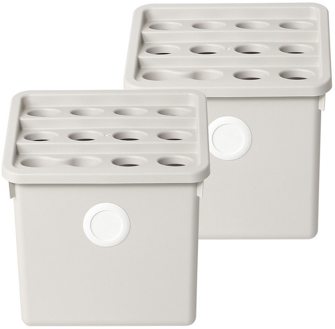 올리빙 국내 제조 도트 모듈 우산꽂이, 2개, 연그레이