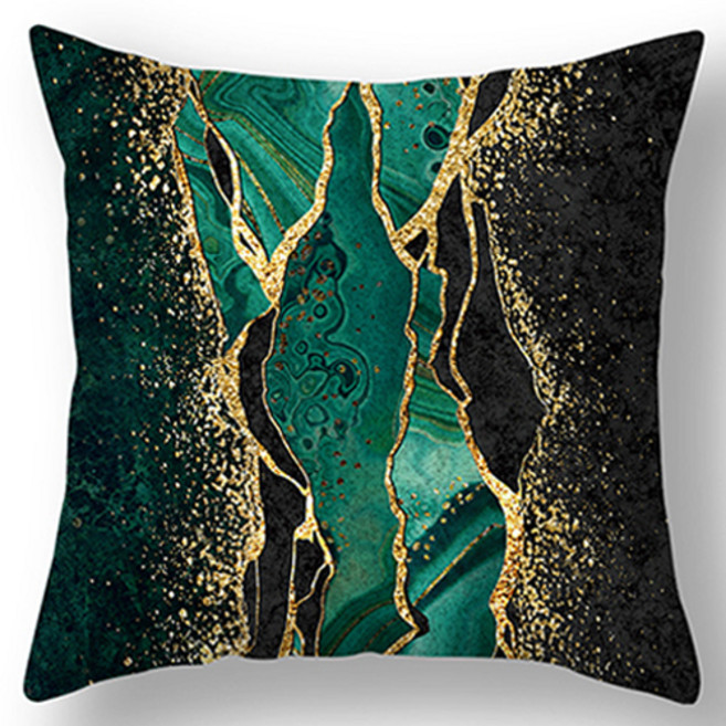 홈플로우 럭셔리 골드 포인트 마블 쿠션 커버