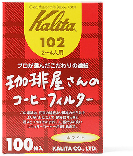 칼리타 커피샵 커피필터 102 화이트, 100개입, 1개