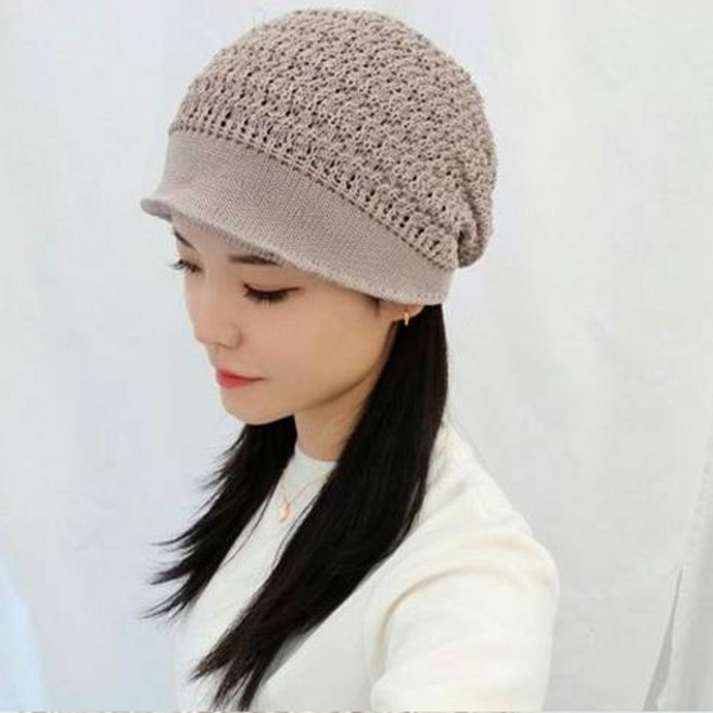 제이제이나인 여성용 숏 챙 쿨캡 두건 모자 YJS002