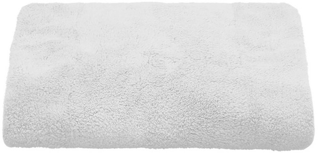 월드크린 보보 극세사 타월, 화이트, 1개, 1개입