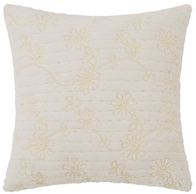 홈플로우 보드라운 소프트 꽃자수 쿠션커버