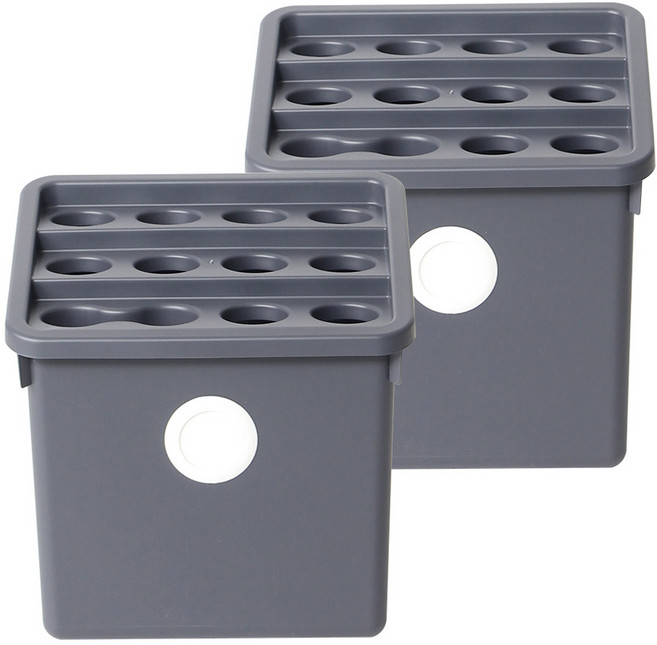 올리빙 도트 모듈 우산꽂이, 2개, 그레이