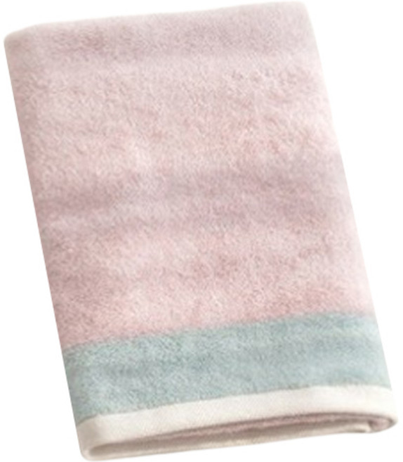 밤부베베 유아용 듀얼컬러 목욕타올 엣지, 멜로우 핑크&민트, 1개