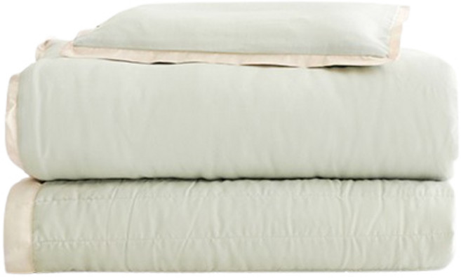 밤부베베 유아용 이지캐리 이불 + 패드 + 베개커버 + 인형 + 가방 세트, 스카이 민트