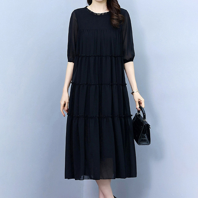 아뗄릭 뉴에릭 쉬폰 캉캉 원피스 14007 빅사이즈 포함