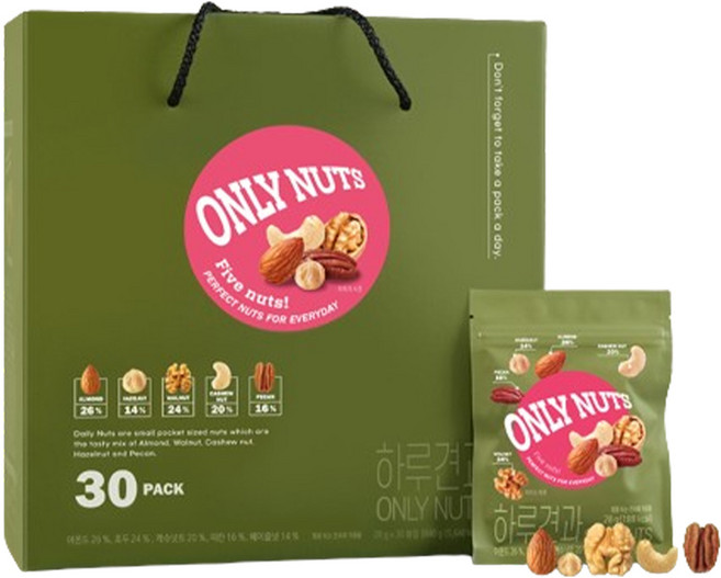 하루견과 ONLY NUTS 30p, 840g, 1개