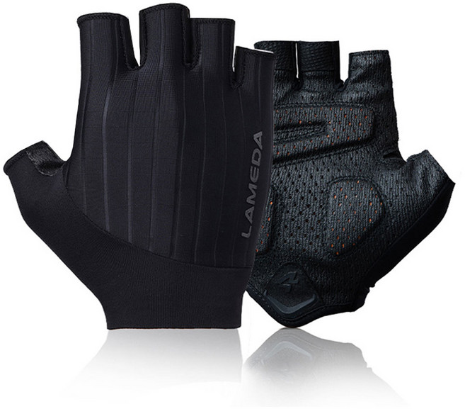 라메다 미끄럼방지 자전거 장갑 양쪽 세트 24AW2039, 블랙, 1세트