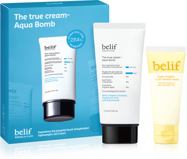 빌리프 더 트루 크림 아쿠아 밤 + 멀티 비타민 마스크 35ml 세트, 1개, 75ml