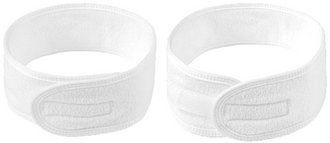 생활공식 찍찍이 세안 헤어밴드, 2개, 화이트