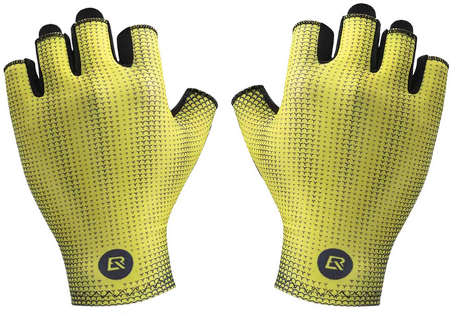 락브로스 스포츠 자전거 반장갑 양손 세트 S296, 옐로우, 1세트