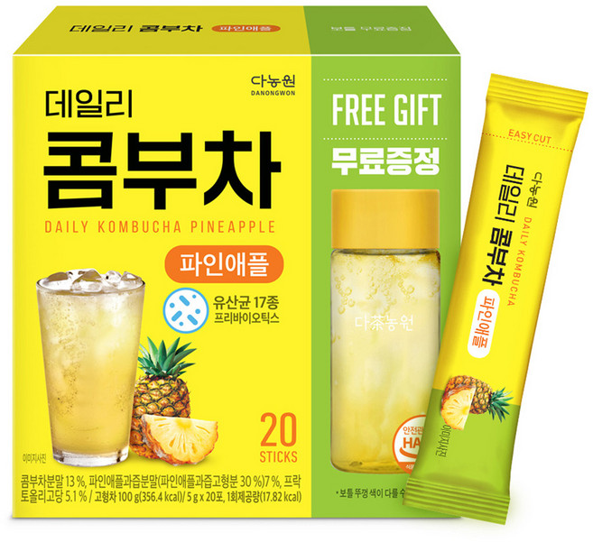다농원 데일리 콤부차 파인애플, 5g, 20개입, 1개