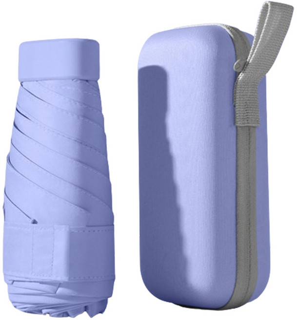 초경량 파스텔 미니 골프 양우산 200g + 하드 케이스 세트, 바이올렛, 1세트