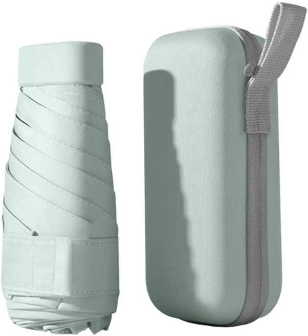 초경량 파스텔 미니 골프 양우산 200g + 하드 케이스 세트, 민트, 1세트