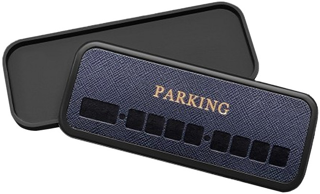 조아애드 사토리얼 가죽 논슬립 주차번호판, 로얄 블루, 1개