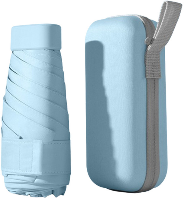 초경량 파스텔 미니 골프 양우산 200g + 하드 케이스 세트, 소라, 1세트