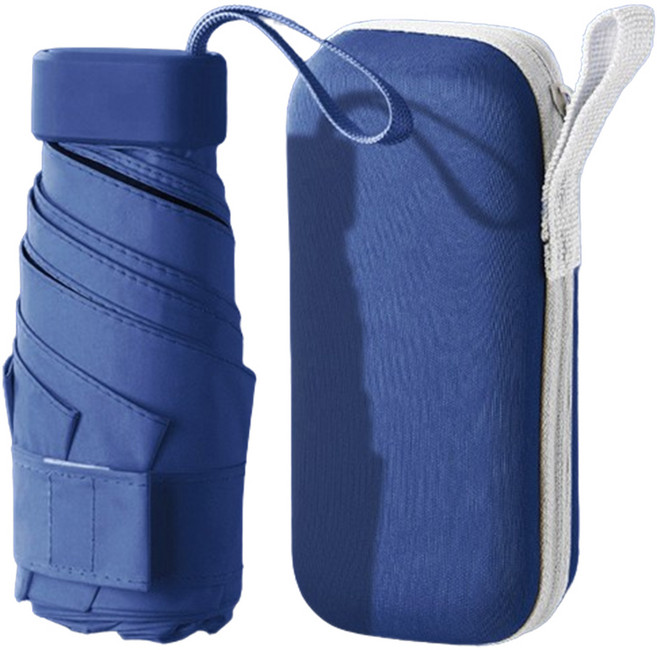 초경량 파스텔 미니 골프 양우산 200g + 하드 케이스 세트, 네이비, 1세트