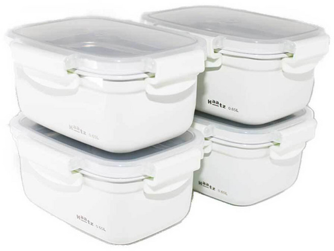 하츠 데코 스텐 밀폐용기 세트, 4개, 단품