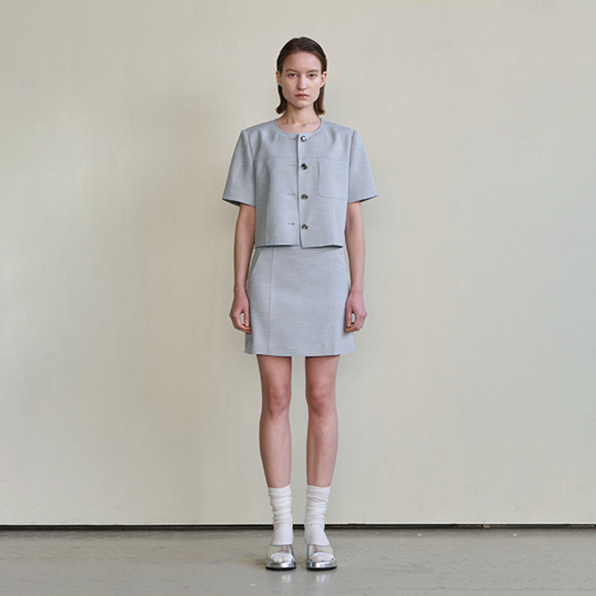 아틀리에나인 여성용 아이린 하이 웨이스트 미니 셋업 스커트 SK-4926