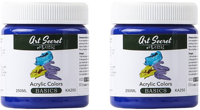 아트시크릿 아크릴 물감 033 Ultramarine KA250 2p, 250ml, 1색