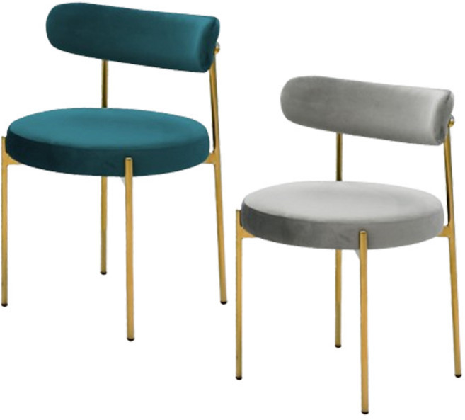 지엠퍼니처 이오페 인테리어 디자인 카페 골드 식탁 의자, 블루, 그레이, 2개